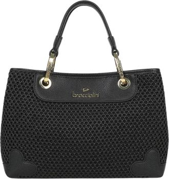 Braccialini Beth Tricot - Dames - Handtassen - Zwart - ONE Size - Leer - Tassen