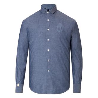 Billionaire Boys Club Shirt Silver Cut Daniel - Heren - Casual Overhemden - Blauw - XS - Katoen - Overhemden