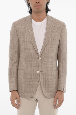 Corneliani Giacca a 2 Bottoni LEADER SOFT in Seta Due Spacchi Revers Classico Corneliani
