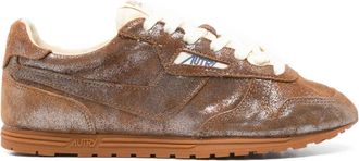 Autry Metallic suède sneakers - Bruin