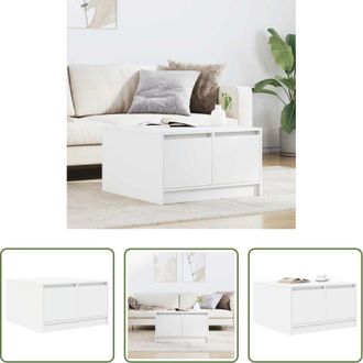 vidaXL Tavolino con cassetti - Tavolino da Salotto con Cassetti Bianco 70,5x70x40 cm