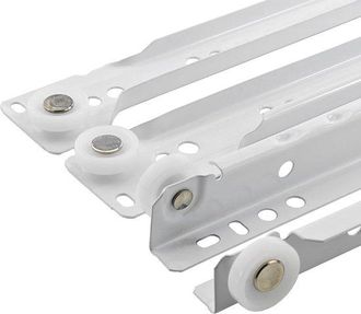 OEM 2 Piezas, 1 Par, Corredera Para Caj&oacute;n, Corredera Para Caj&oacute;n, L: 250 Mm, Corredera Para Caj&oacute;n, Gu&iacute;a, Acero Galvanizado, Blanco