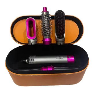 Trade Shop Trade Shop Traesio - Asciugacapelli 5 In 1 Set Spazzole Capelli Pettine Ad Aria Calda Arricciacapelli