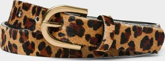 Simons Womens Spotted pony hair leather belt