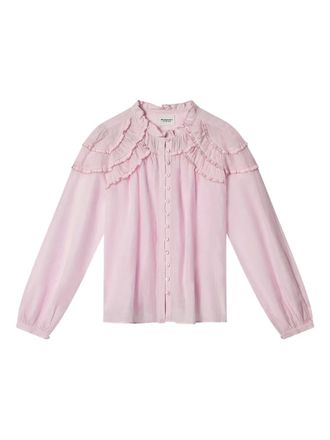 Isabel Marant Christa top met ruches - Roze
