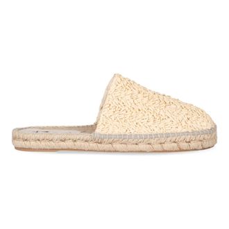 Maneb&igrave; Mules, female, Beige, Size: 10 US Raffia Mules