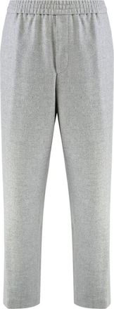 HUGO BOSS Tapered-fit Broeken - Heren - Straight fit broeken - Grijs - L - Wol - Broeken
