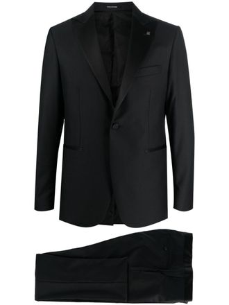 Tagliatore single-breasted virgin wool suit - men - Virgin Wool/Cupro - 46 - Black