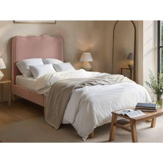 Flair Ellis Single Bed with Cloud Headboard in Pink