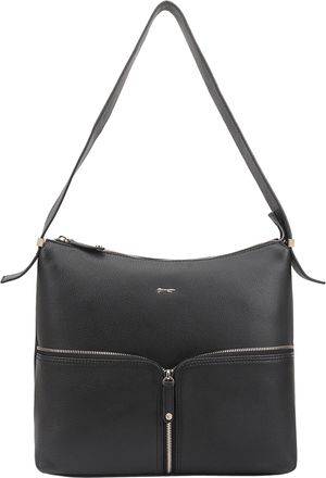 Paul Costelloe Womens Nazas Leather Shoulder Bag - Black - One Size