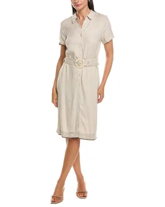 Nanette Lepore Maxi Linen-Blend Shirt Dress