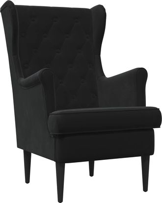 vidaXL Sill&oacute;n Negro Terciopelo Vidaxl