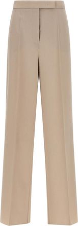 Max Mara Beige Tailored Flat Front Pants