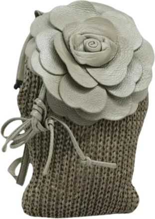 Bottega Veneta Pre-owned Clutches, female, Beige, Size: ONE SIZE Pre-owned Leather Shoulder Bag