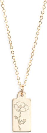 Set & Stones Tawney Birth Flower Pendant Necklace in Gold/august at Nordstrom