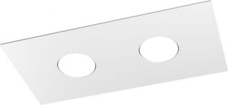 Top-Light Top-light - Plafoniera moderna top light area 1127 pl2 r gx53 led metallo lampada soffitto, finitura metallo bianco