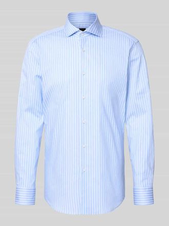 HUGO BOSS Slim Fit Businesshemd mit extra langem Arm Modell H-HANK in Blau, Gr&ouml;&szlig;e 39L