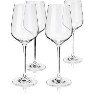 Viski Reserve Inez Crystal Bordeaux Glasses Set of 4 in Clear at Nordstrom