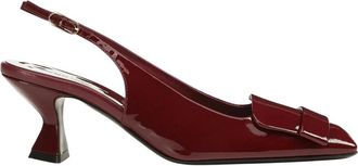 Sergio Rossi SR1 Sculpt Pomp - Dames - Pumps - Rood - 39 1/2 EU - Leer - Schoenen