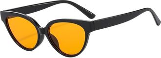 Generic Mens Small Frame Vacation Sunglasses Shopping Womens Outdoor Commuter Sun Glasses(Orange)