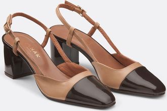 Jonak Leren slingback-pumps Dhapop