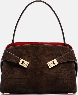 Ferragamo Hug Small suede shoulder bag