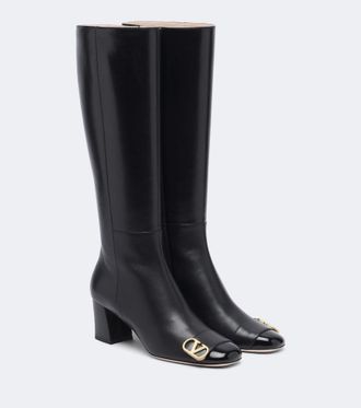 Valentino Garavani Veeside VLogo leather knee-high boots