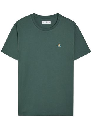 Vivienne Westwood Classic Logo-embroidered Cotton T-shirt - Green - XL