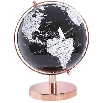 Beliani Beliani - Globo Terr&aacute;queo De Mesa Moderno Giratorio Con Base De Metal En Rosa Dorado 28 Cm Cabot
