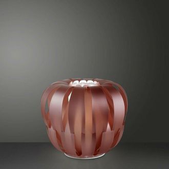 Linea Zero L&aacute;mpara De Mesa En Metal Rosa En Metal Blanco Cm. 29x23h