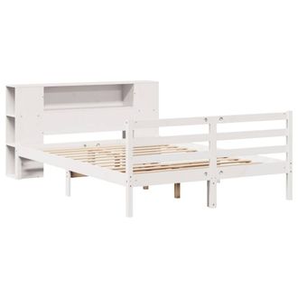 Berkfield Home Decorative Bookcase Bed without Mattress White 140x200 cm Solid W