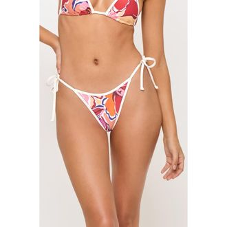 L*Space Levy Bitsy Side Tie Bikini Bottoms in Lost In The Blooms at Nordstrom Rack, Size X-Large