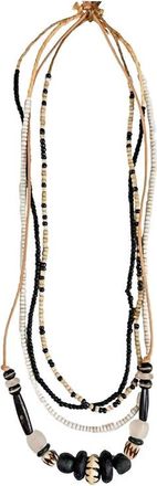 Twine & Twig Womens Layer Necklace Set In Black