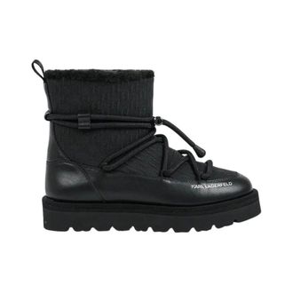 Karl Lagerfeld Stivaletti Thermo con Dettagli a Lacci - - Shoes - Uomo - Nero - 43 EU