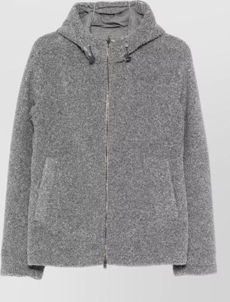 Herno fleece hooded padded coat