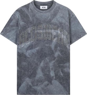 GCDS Studded Logo Loose T-Shirt - Heren - T-shirts - Blauw - L - Katoen - Tops