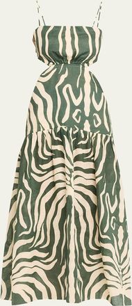 Johanna Ortiz Sinfonia Marina Waist-Cutout Maxi Dress