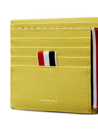 Thom Browne bi-fold wallet - men - Recycled Polyester/Polyester/Acrylic/Grained Calf Leather - One Size - Yellow