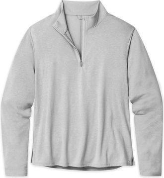 Stio | Womens Divide Half Zip Top, Size Extra Small in Quiet Grey Heather