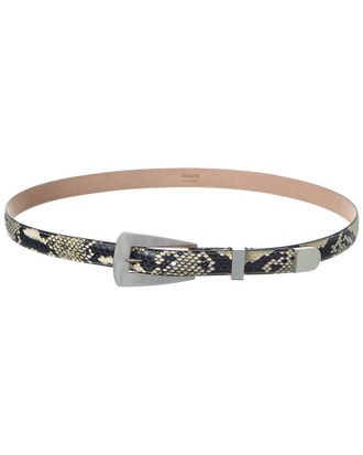 Khaite Lucca Snake-Embossed Leather Belt