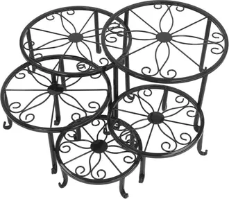 OEM Juego De 5 Soportes Met&aacute;licos Innovadores Y Resistentes Para Plantas (para Interior/exterior)