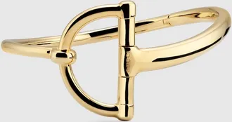 Gucci Half Horsebit Necklace, Gold-toned metal, Gold-toned metal