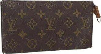 Louis Vuitton Pre-owned Clutches, female, Brown, Size: ONE SIZE Pre-owned Canvas Clutch