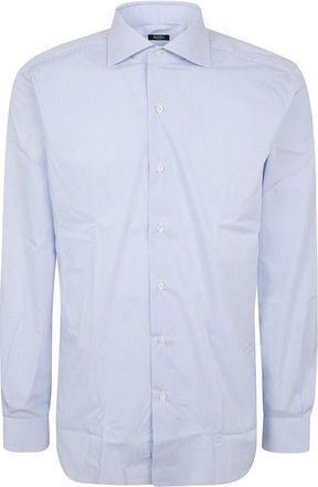 Barba Neck Shirt - Heren - Zakelijke Overhemden - Blauw - 3XL - Overhemden