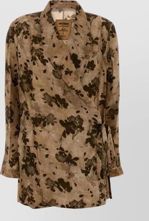 Uma Wang printed satin single breasted blazer