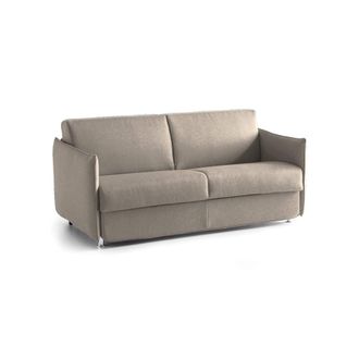 Dmora Sof&aacute; Cama 2 Plazas Verceia, Fundas Removibles, Con Almacenamiento Hecho En Italia, Apertura Abatible, 160x95 Cm Gris Tortora