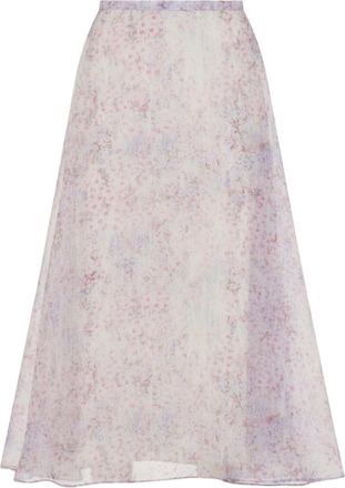 Alberta Ferretti Multicolor Floral Midi Skirt