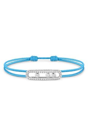 Messika Care Diamon Cord Bracelet in White Gold/Blue at Nordstrom