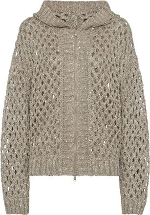 Brunello Cucinelli Cardigan traforato - Toni neutri