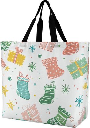 Generic And Socks Shopping Bag Durable Grocery Bag Lightweight Handbags For Ladies Work College